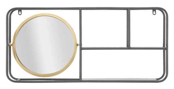 Zidno ogledalo s policama industry cm 74,5x12x35