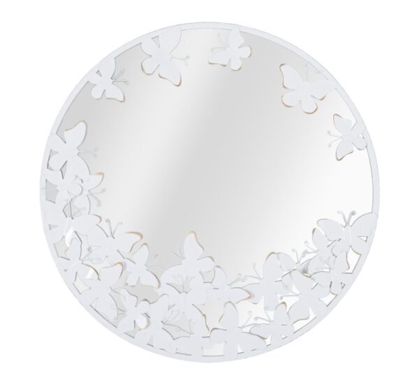 Zidno ogledalo bijeli leptir cm 62,5x2,3