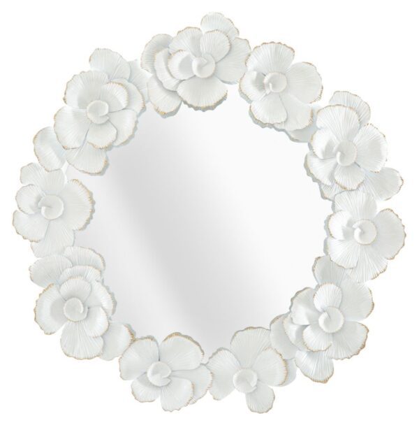 Zidno ogledalo bijeli cvijet cm 82x2,6x85,5