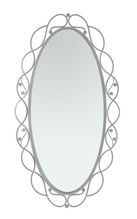 Ogledalo zidno ovalno srebro cm 60x2,5x110