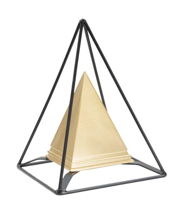 Piramida zlatna sa željezom cm 15x15x21