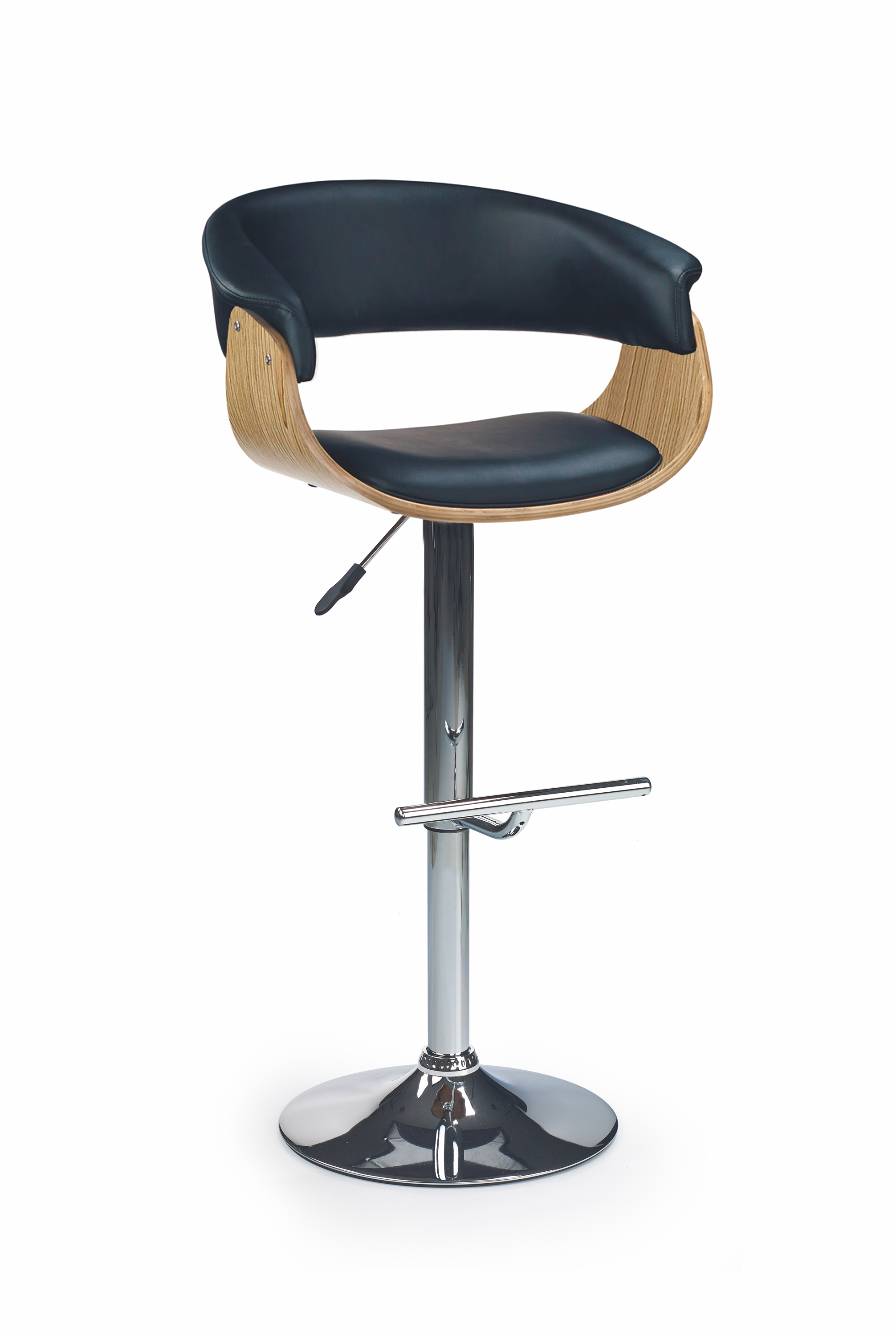 H45 barska stolica boja: svijetli hrast/crna