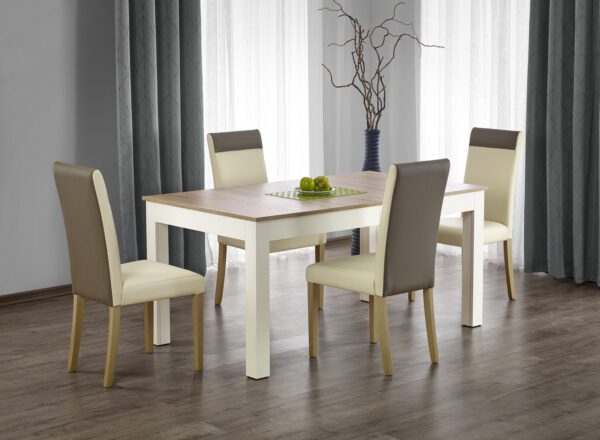 SEWERYN 160/300 cm dogradni stol boja: sonoma hrast / bijela