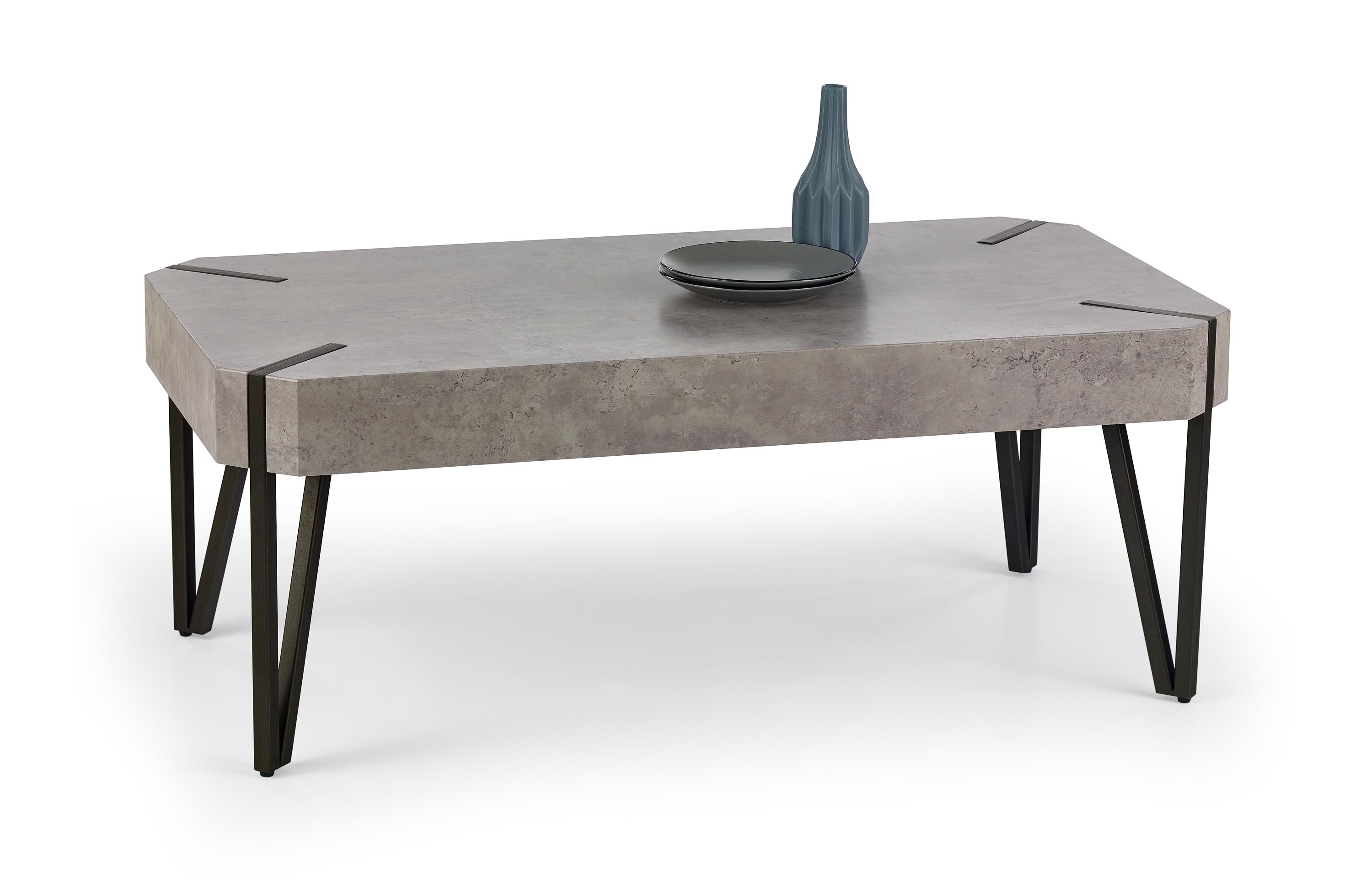 EMILY stol, boja: beton / crna