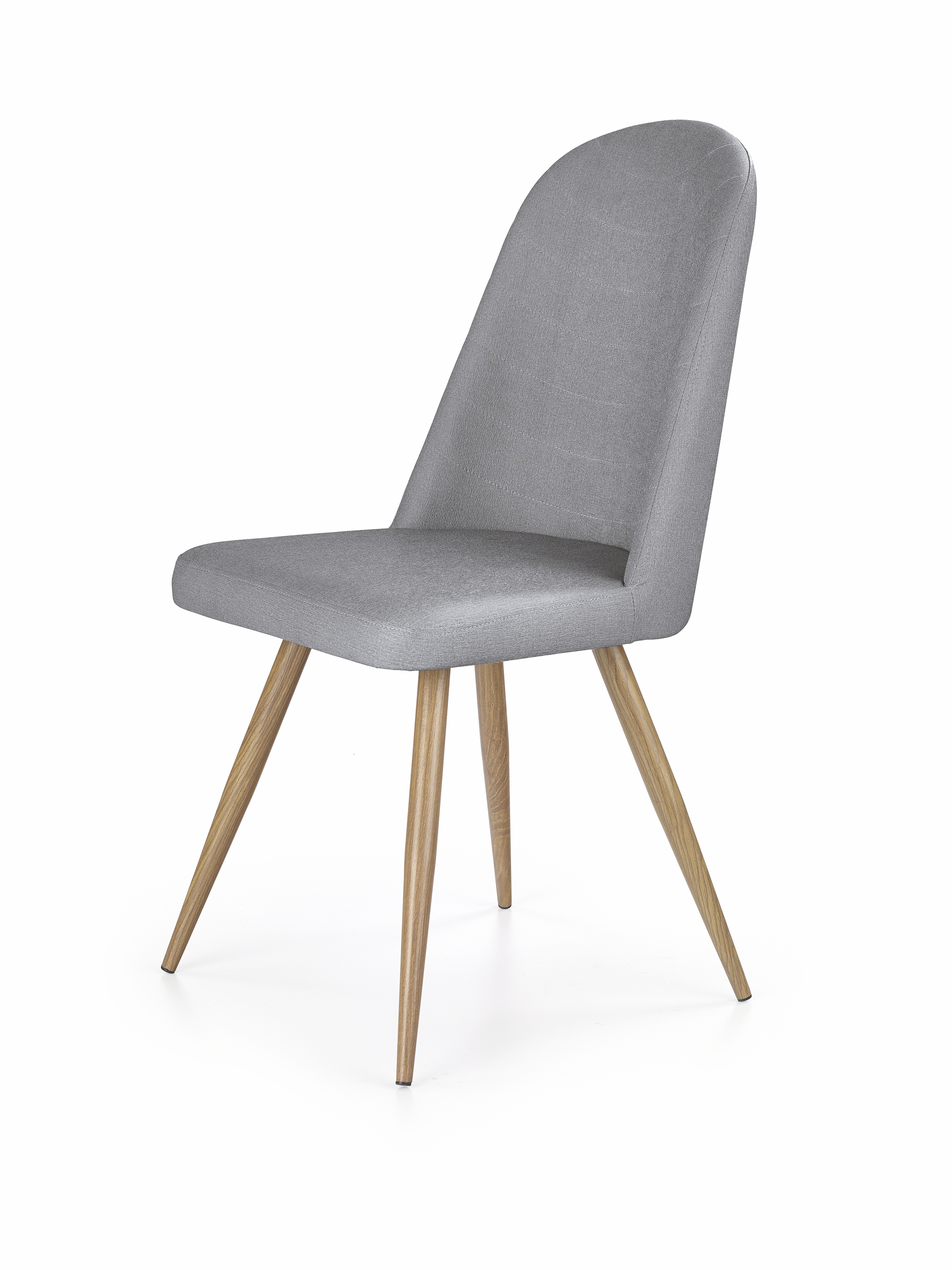 Stolica K214, boja: siva / medeni hrast