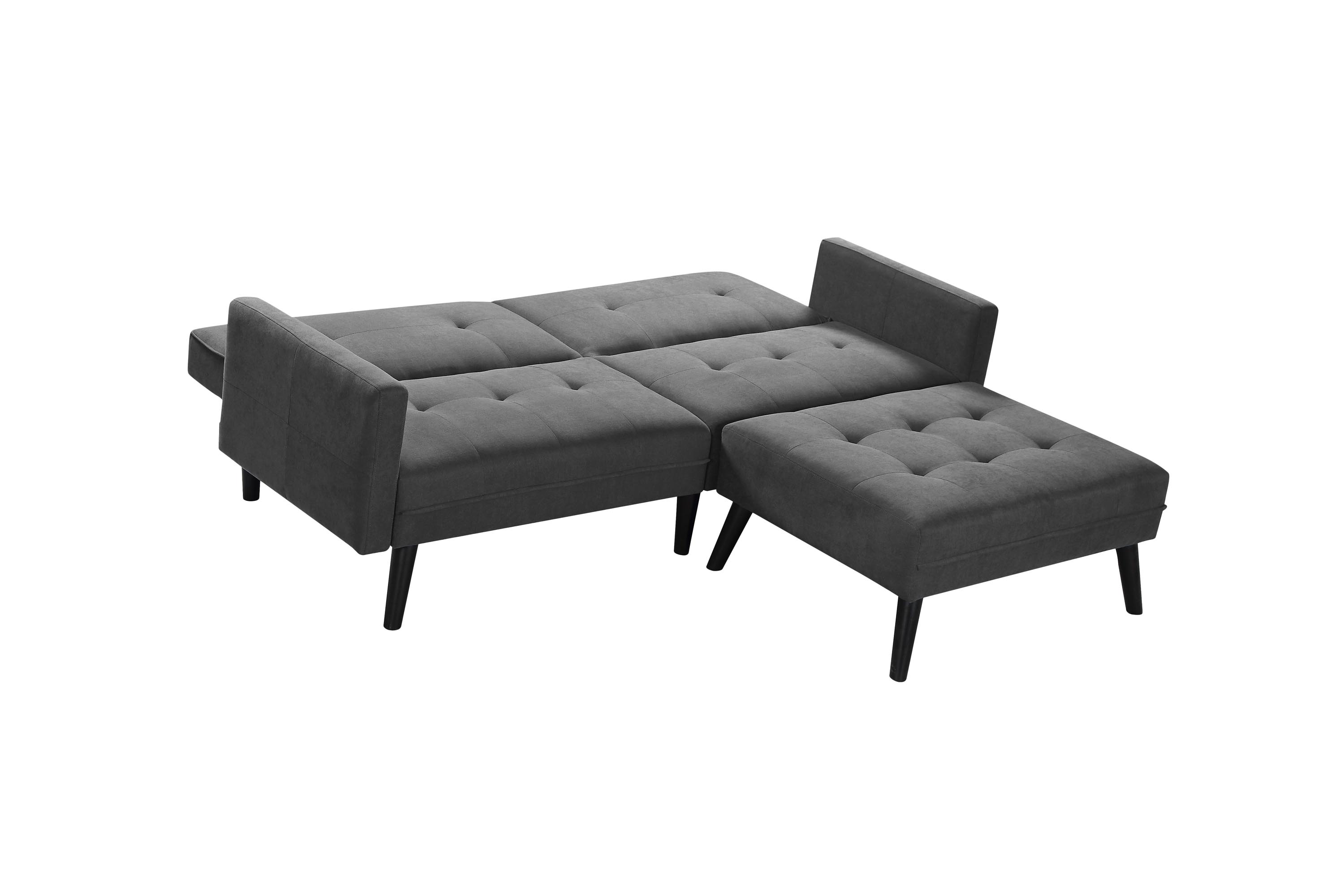Sofa sklopiva sa otomanom, boja: siva