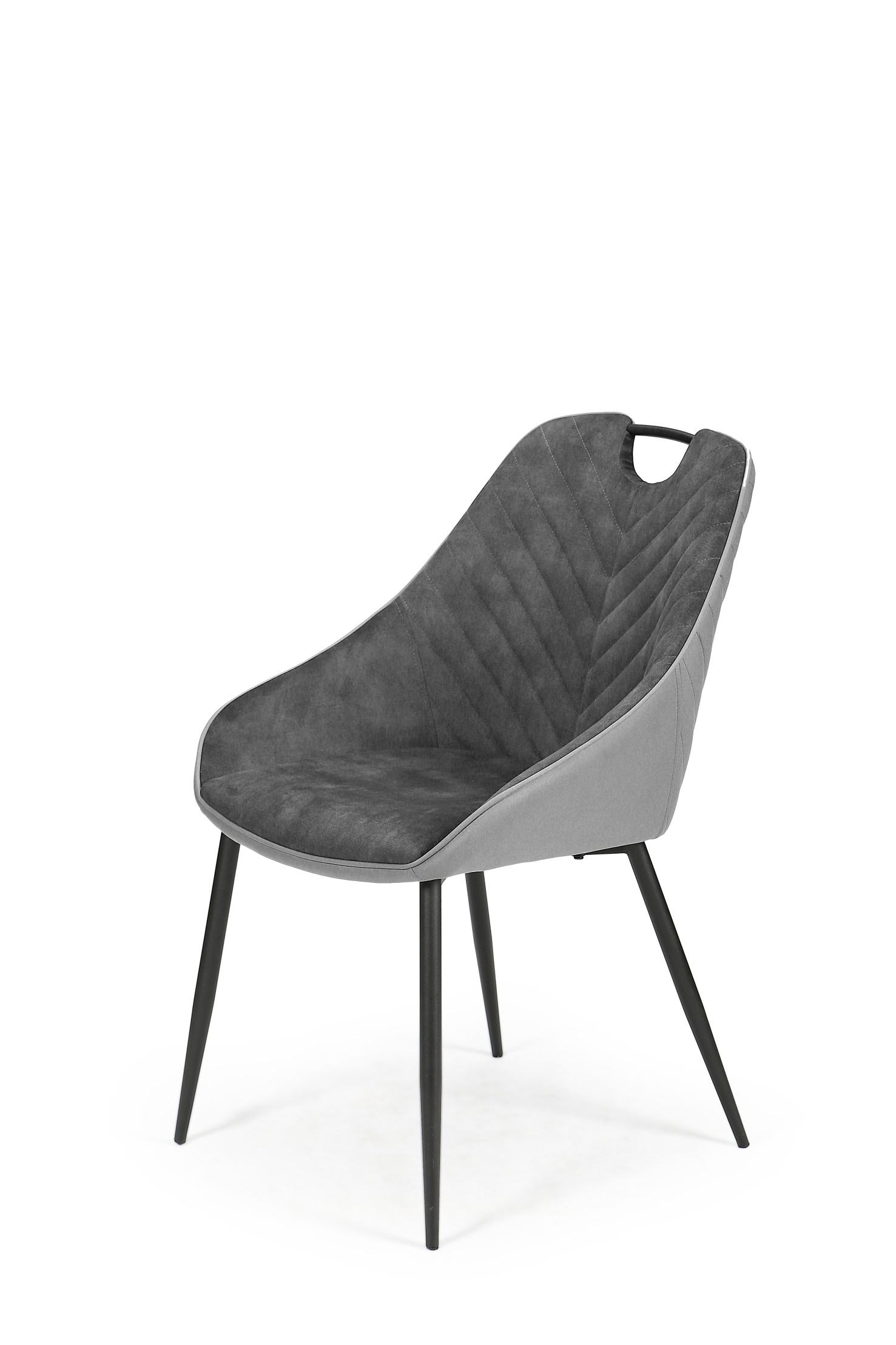 Stolica K412, boja: tamno siva / svijetlo siva