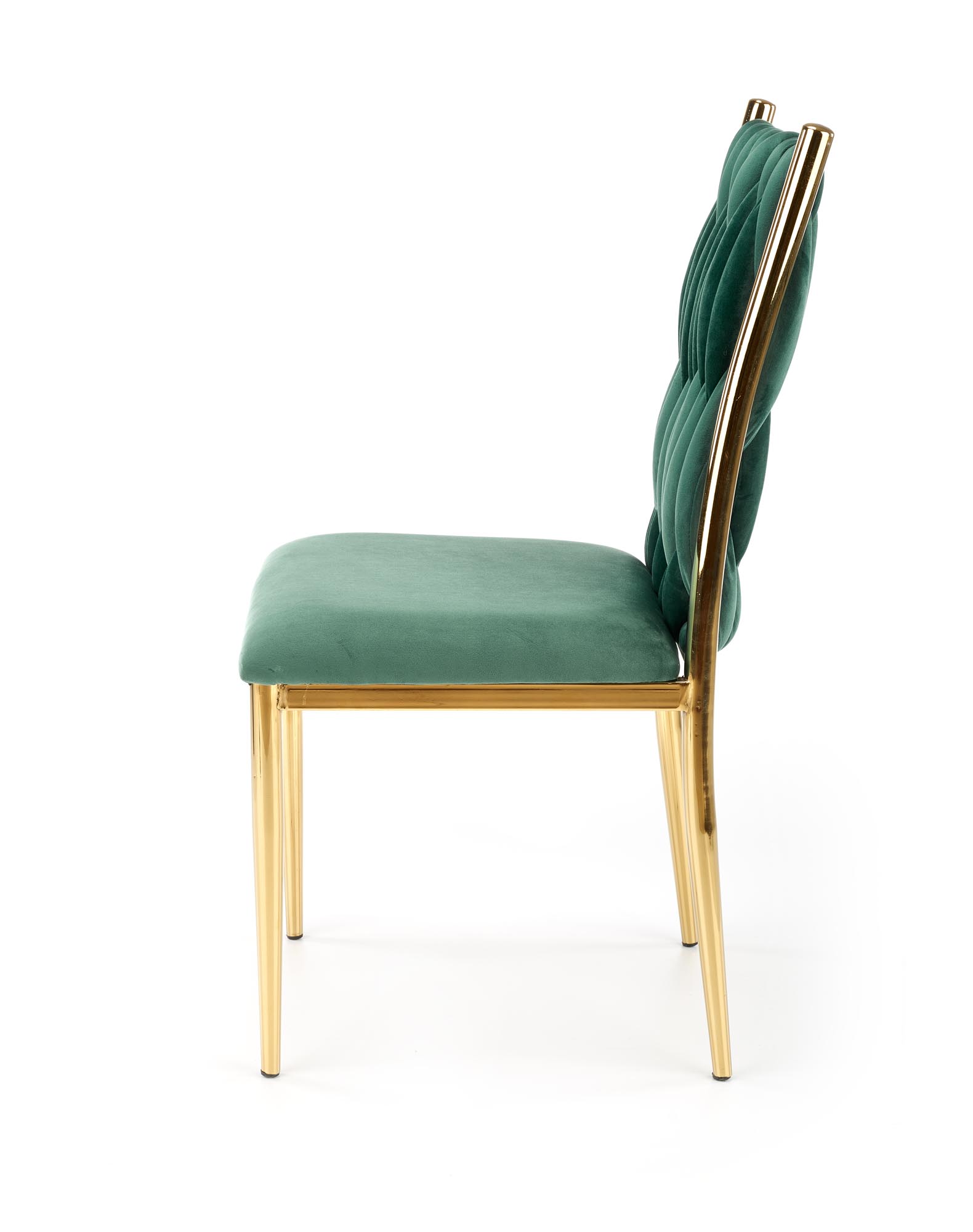 K436 stolica, boja: tamno zelena / zlatna