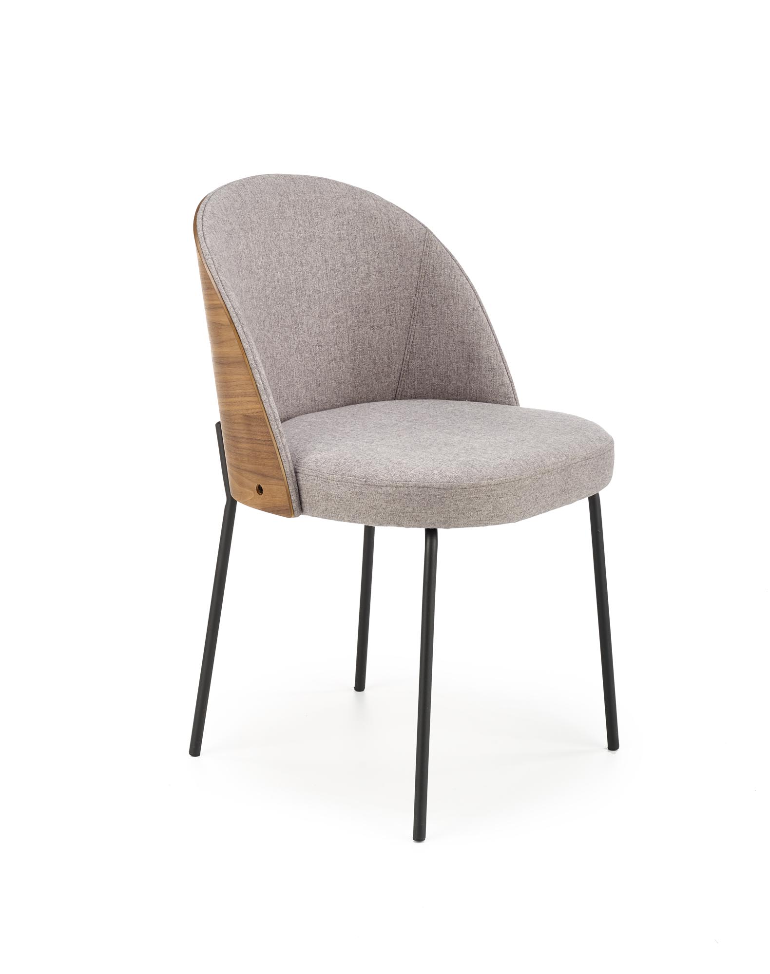 K451 stolica, boja: siva / svijetli orah