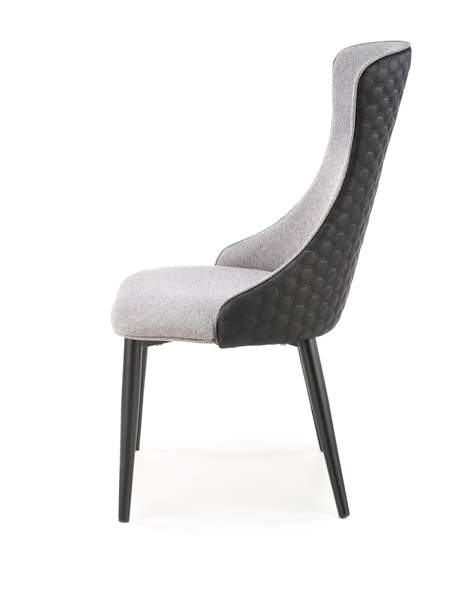 K434 stolica, boja: svijetlo siva / crna