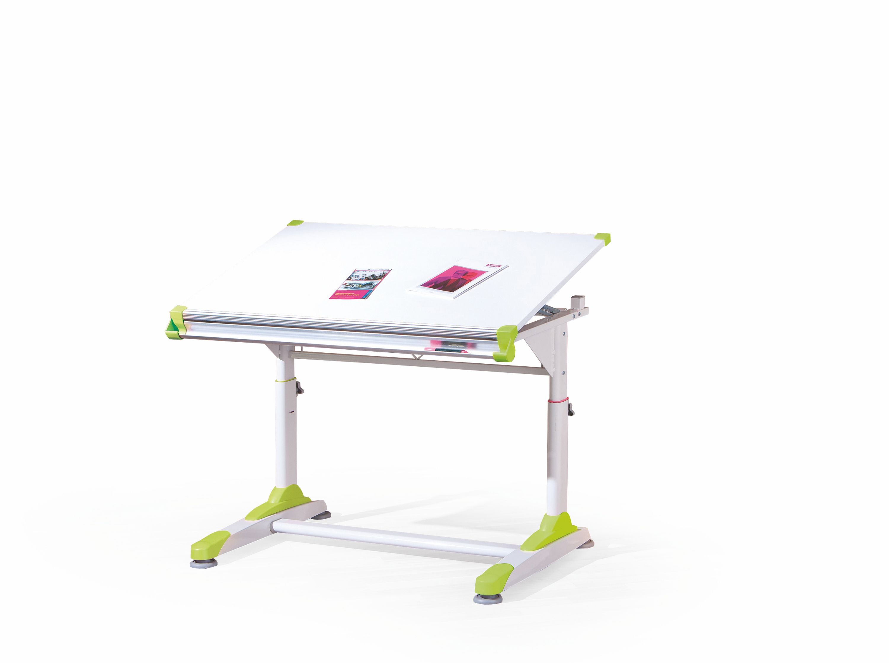 COLLORIDO radni stol boja: bijela/zelena/roza
