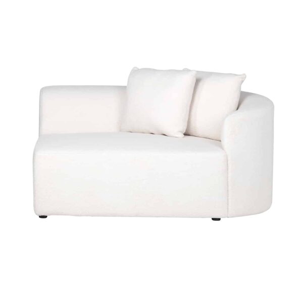 Sofa Grayson rukohvat desno White furry S5200-AR WHITE FURRY