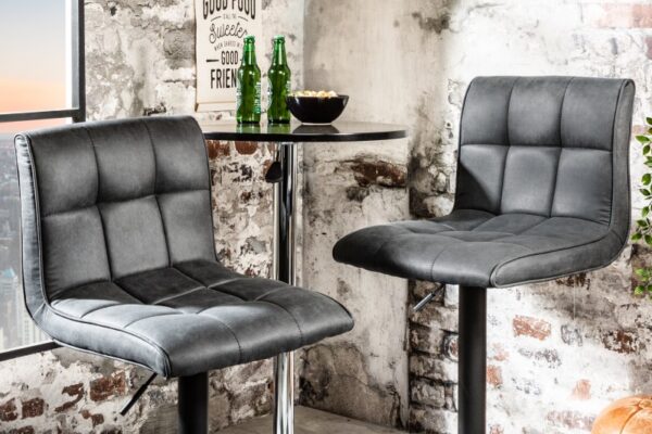 Barska stolica Modena vintage siva