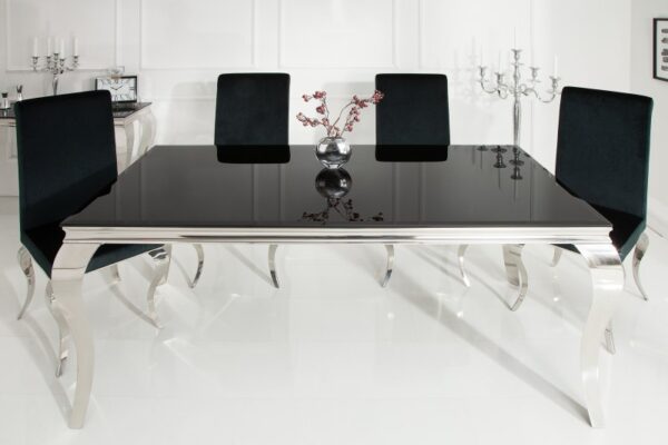 Blagovaonski stol Modern Barock 180cm crni