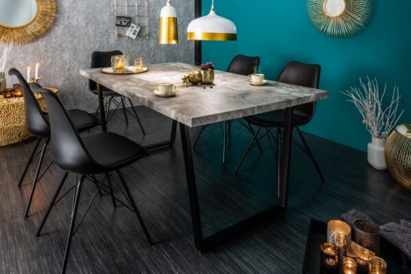 Blagovaonski stol Loft 160cm izgled betona