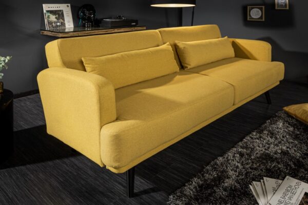 Studio kauč na razvlačenje 210cm žuta