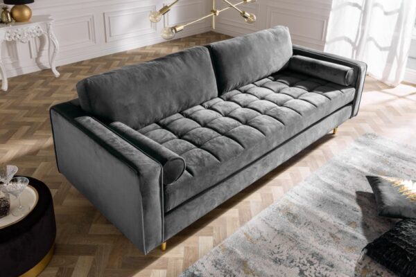 Sofa Cosy Velvet 220cm sivi baršun