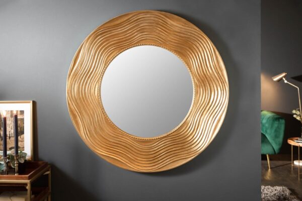 Zidno ogledalo Circle 100cm okruglo zlato