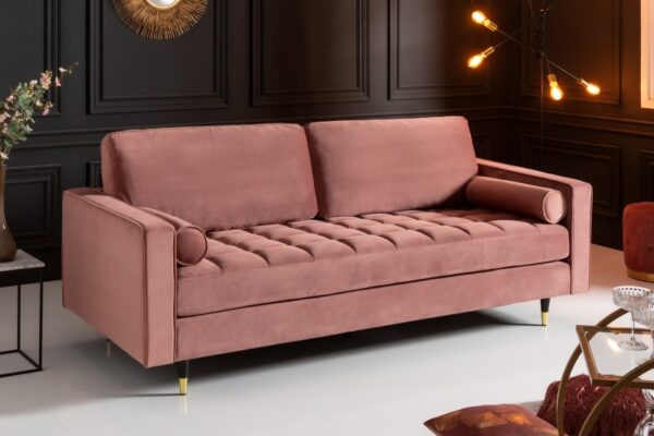 Sofa Cozy Velvet 220cm starinski ružičasti baršun