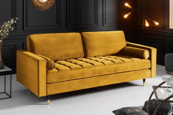 Sofa Cosy Velvet 220cm žuti baršun