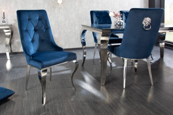 Stolica Modern Barock kraljevski plavi baršun