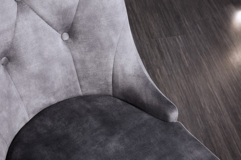 Stolica Modern Barock sivi baršun