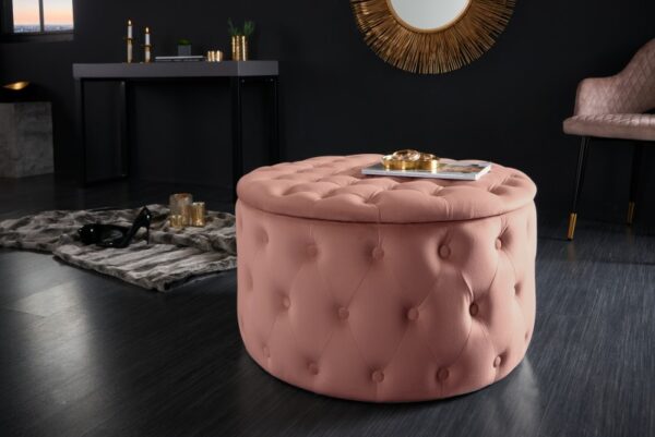 Stolica Modern Baroque Storage 75 cm baršun tamno ružičasta