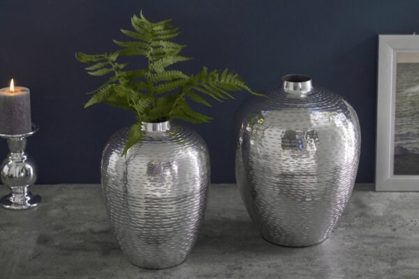 Set 2 vaze Oriental 31 cm srebrne