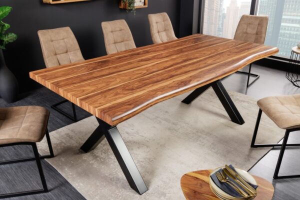Blagovaonski stol Wild 200cm izgled oraha 50mm