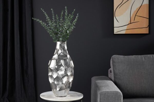 Vaza Organic Orient 45 cm srebrna