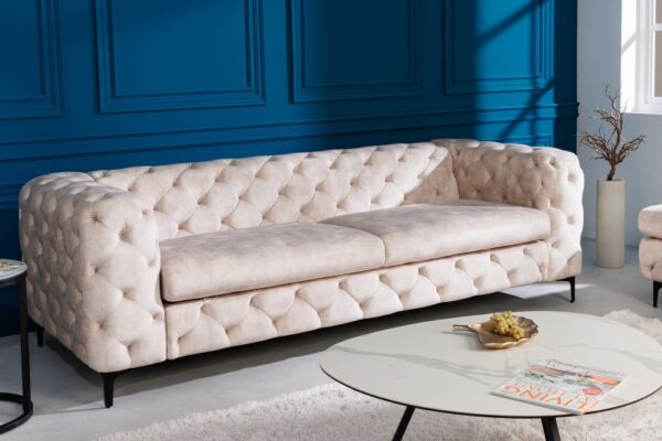 Sofa Modern Barock trosjed champaigne baršun