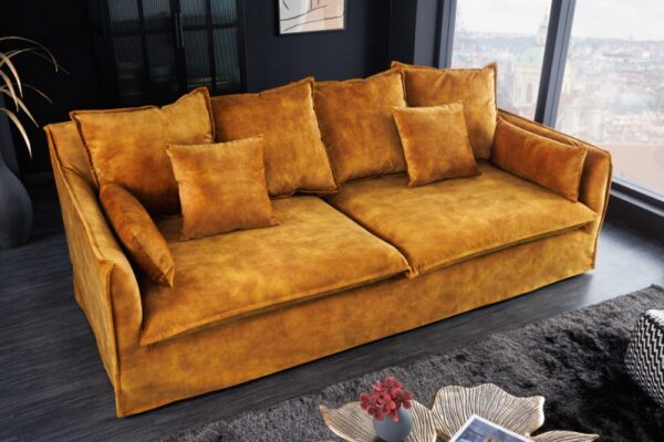 Sofa Heaven trosjed 210cm žuti baršun